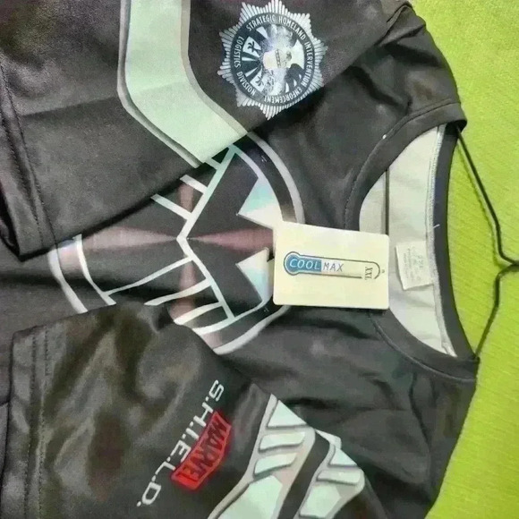 NWT Cool Max Marvel Agent of S.H.I.E.L.D. Compression Workout Shirt black sz XXL - Picture 4 of 7